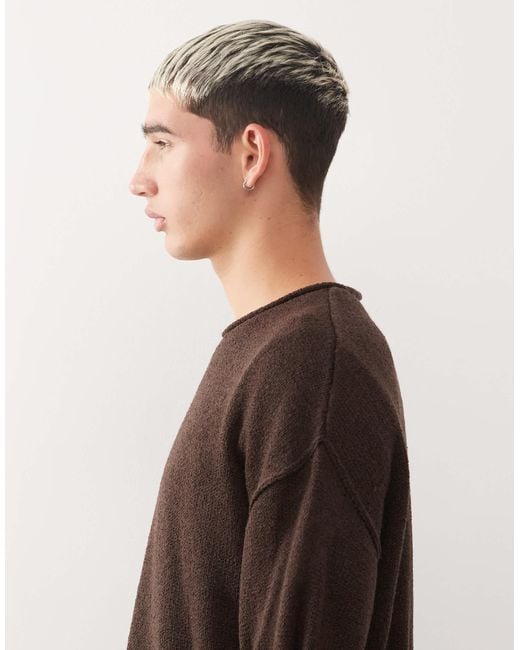Collusion Multicolor Slouchy Oversized Fine Knitted Jumper for men