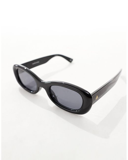 Aire Black Calisto Oval Sunglasses