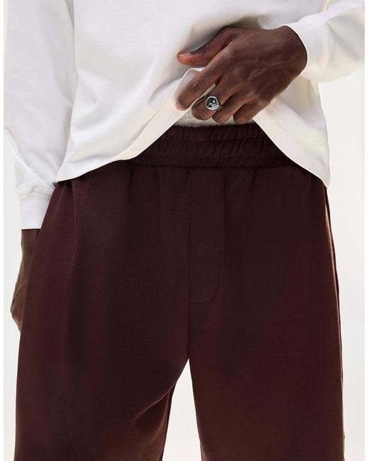 Bershka White Interlock Bermuda Shorts for men