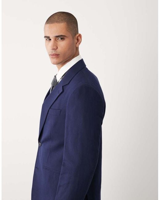 ASOS Blue Slim Suit Jacket for men