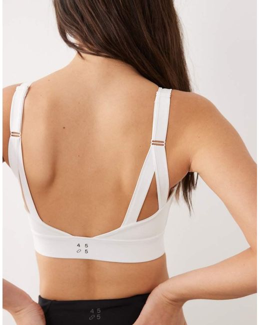 4505 Gray Icon Active Medium Support Sports Bra With Removable Padding And Adjustable Straps