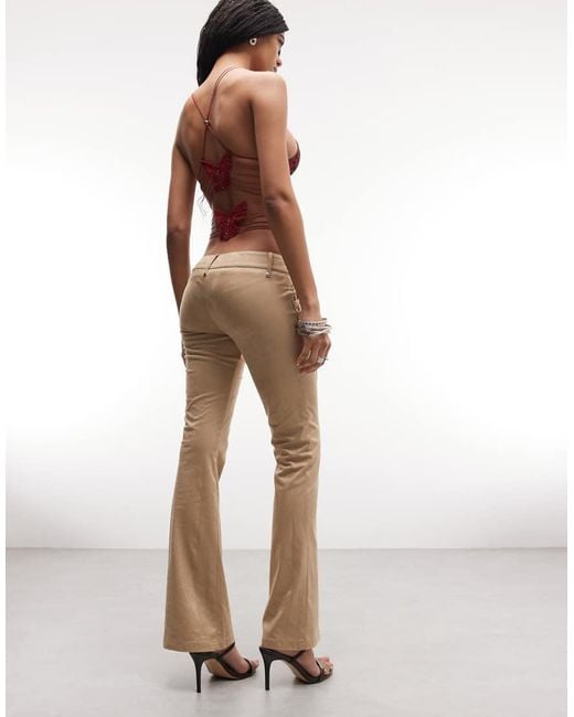 I.AM.GIA Brown Xenia Faux Suede Lace Up Trousers
