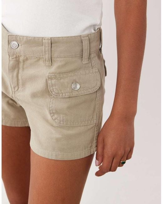 ASOS Natural Cargo Mini Short