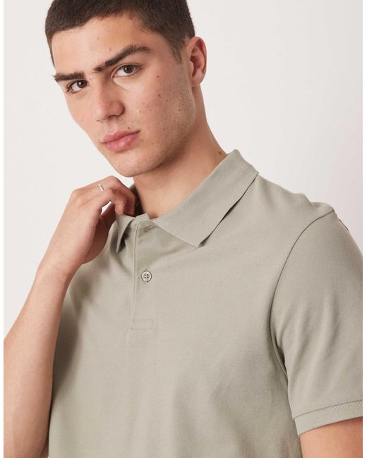ASOS – 2er-pack polohemden aus pikee in Gray für Herren
