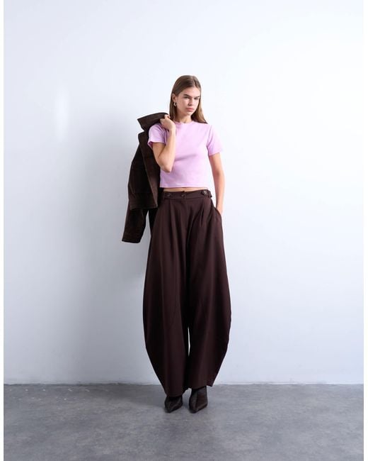 TOPSHOP Purple Shrunken Everyday Tee