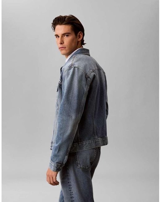 Calvin Klein Blue Denim Trucker Jacket for men