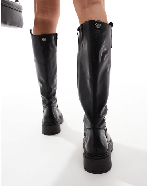 Steve Madden Black Constance Knee Boots