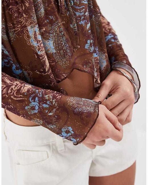 Motel Natural Concetta Long Sleeve Top