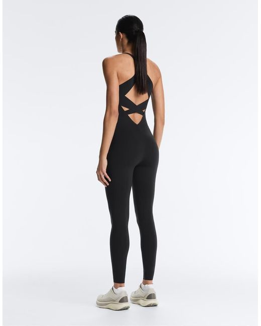 Oysho White Long Compressive Halterneck Jumpsuit