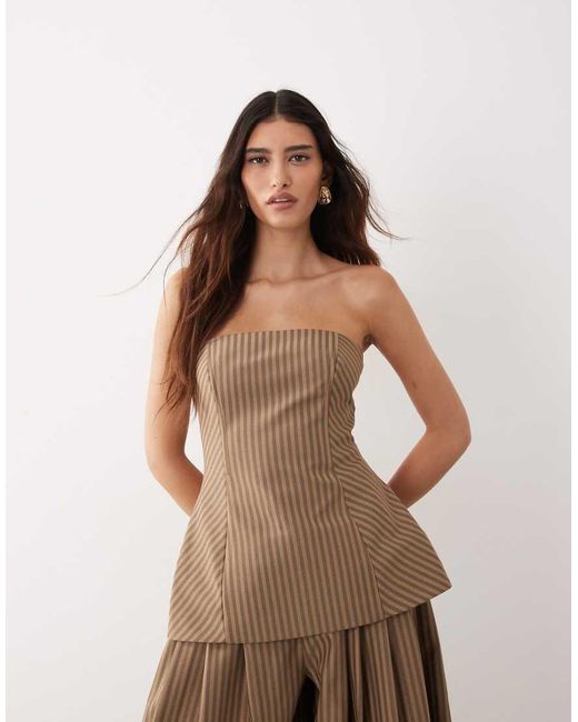 ARRANGE Brown Bandeau Top