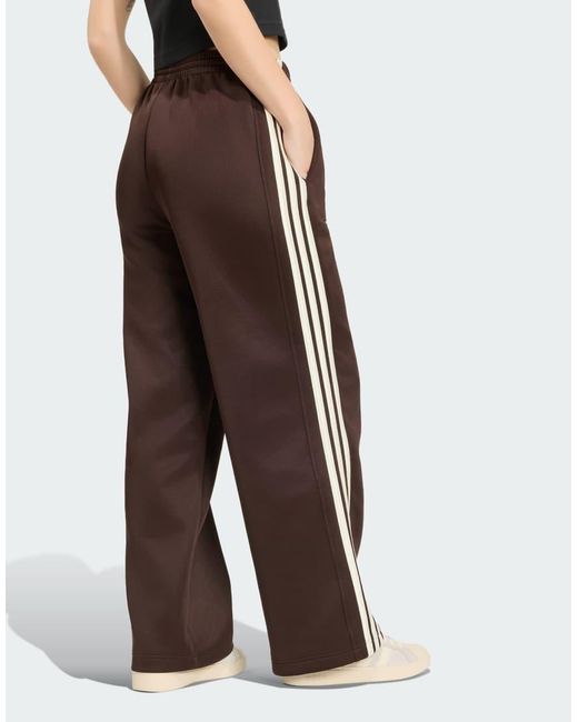 Adidas Originals Brown Stadium 3-Stripes Track Pants