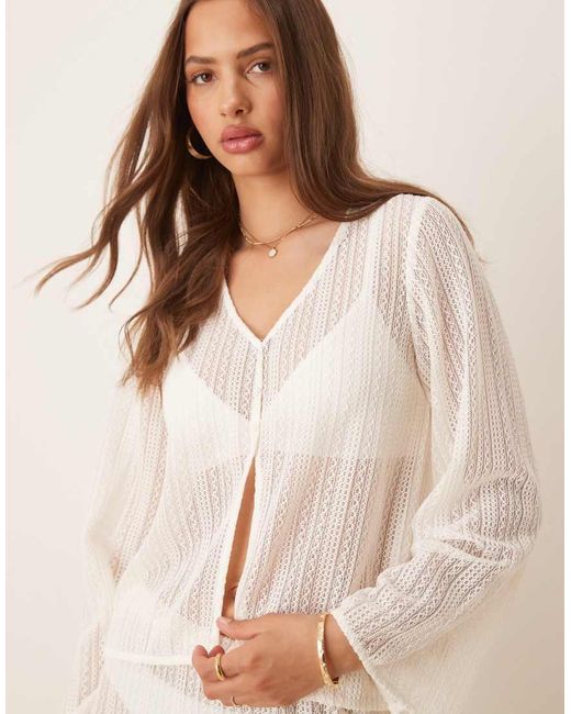 esmé studios Natural Esmee Exclusive Crochet Beach Top
