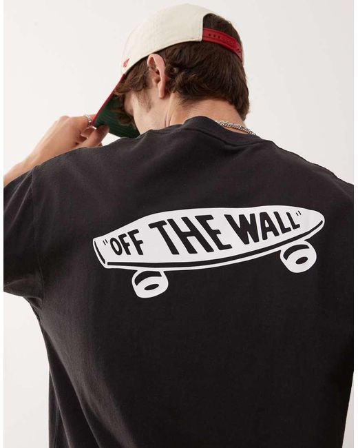 Camiseta Negra Con Estampado Gráfico Premium De Vans de hombre de color Black