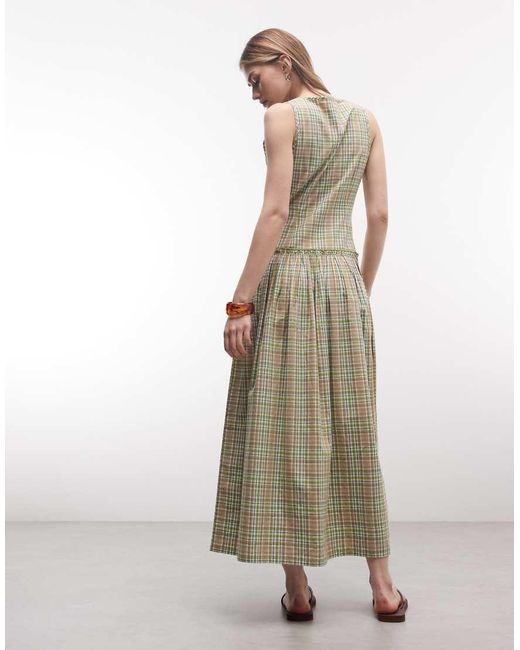 Collusion Natural Shirred V-neck Maxi Dress