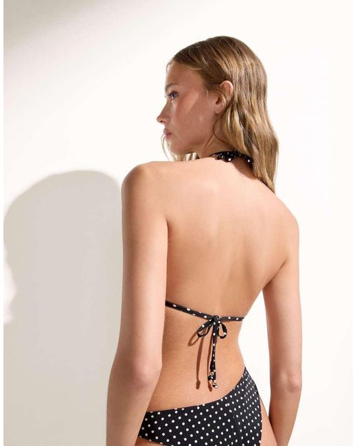 Calzedonia Natural Polka Dot Triangle Bikini Top
