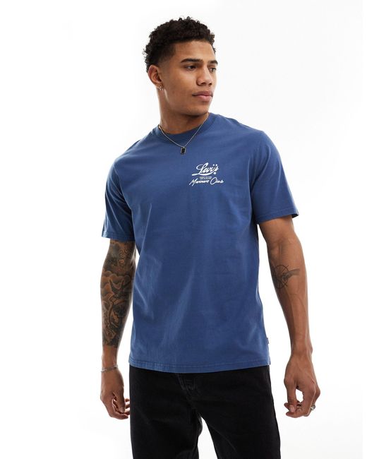 Levi's Blue T-shirt With Backprint for men