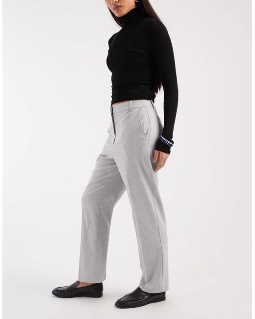ASOS White Tailored Slim Straight Ankle Grazer Trousers