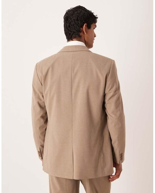 ASOS Natural Longline Regular Suit Jacket for men
