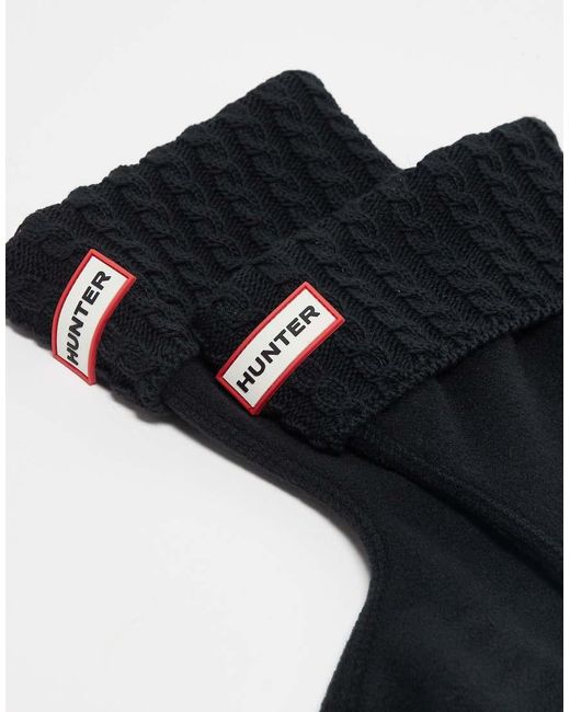 Hunter Black Mini Cable Short Boot Sock
