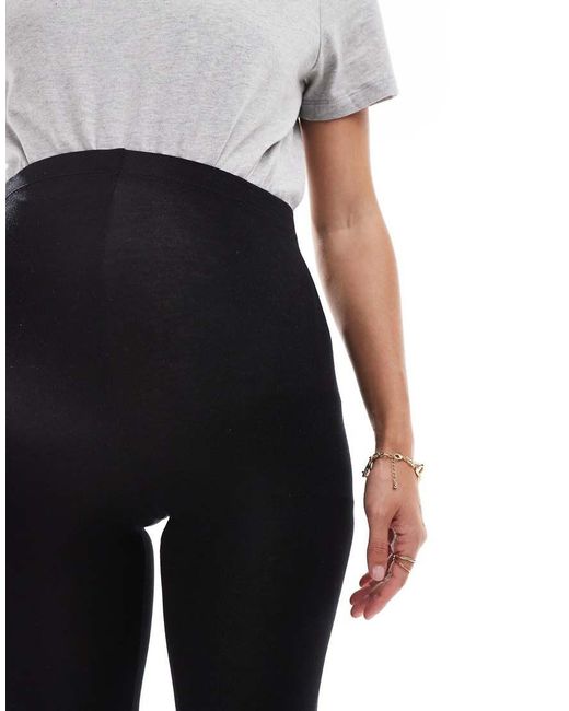 ASOS Black Asos Design Maternity Over The Bump Basic Legging Short
