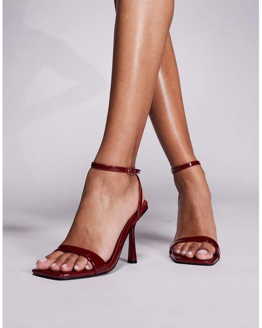 SIMMI Pink Simmi London Dola Wide Fit Strappy Mid Heeled Sandals