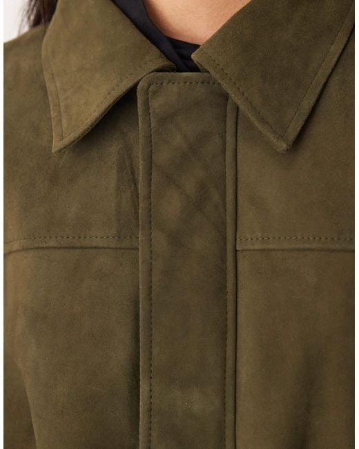 JJXX Brown Suede Leather Jacket