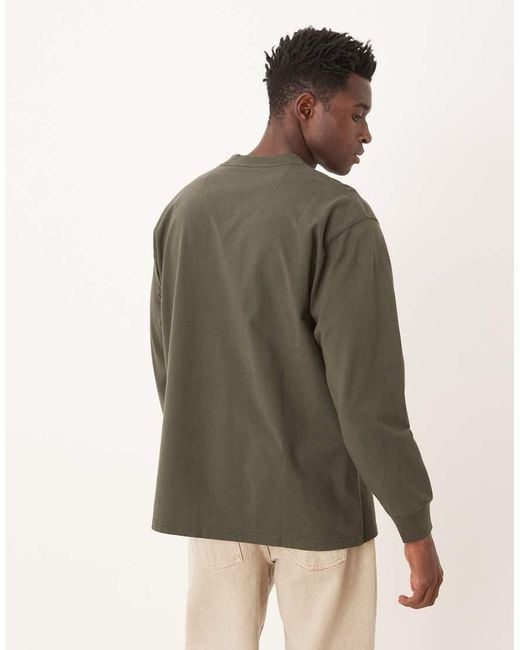 Barbour Green Walton Oversized Ls T-shirt for men