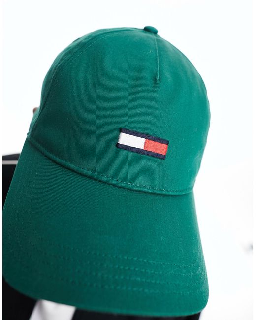 Cappellino con logo della bandiera di Tommy Hilfiger in Black da Uomo