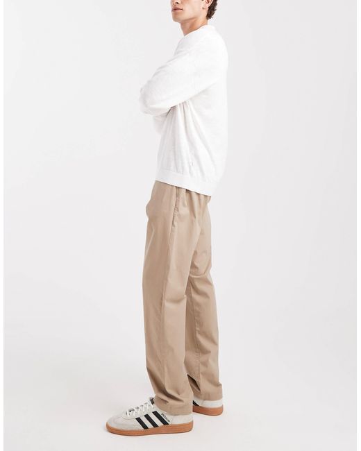 Jack & Jones Natural Relaxed Fit Chino With Drawstring Waist for men