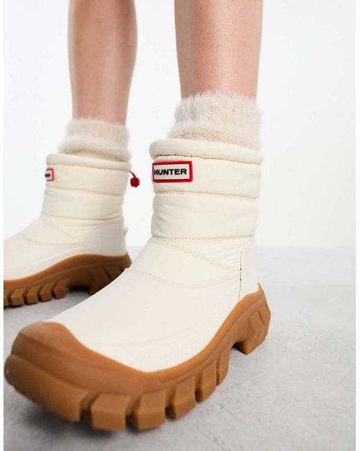 Hunter White Intrepid Short Snow Boot