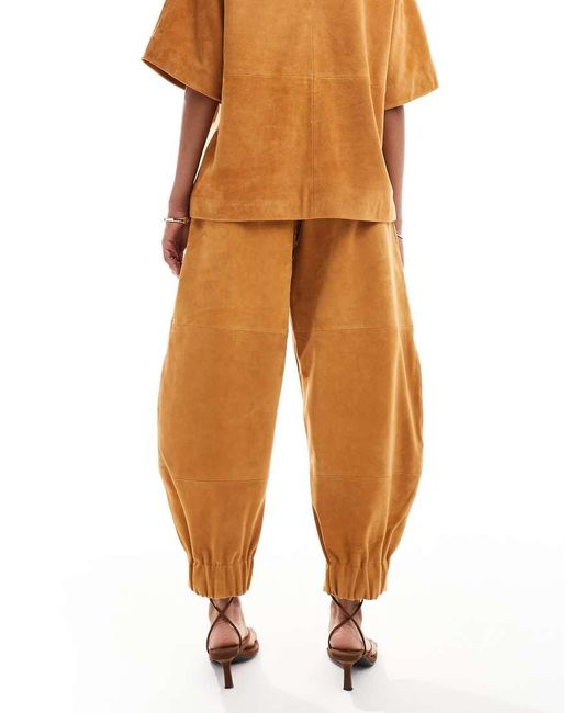 Pantalones De Corte Barrel De Ante De (Parte De Un Conjunto)-Naranja ASOS de color Orange
