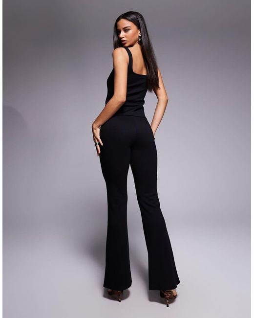 ASOS Blue Jersey Twill Slim Flare Pants