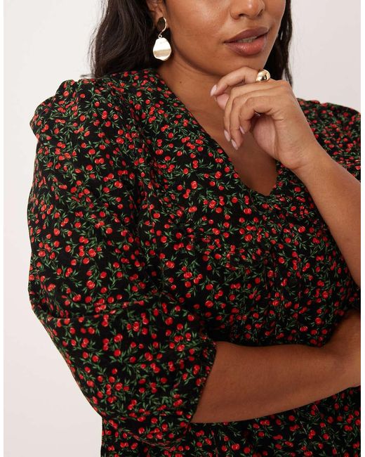Nobody's Child Brown Emmie Cord Oversized Collar Blouse
