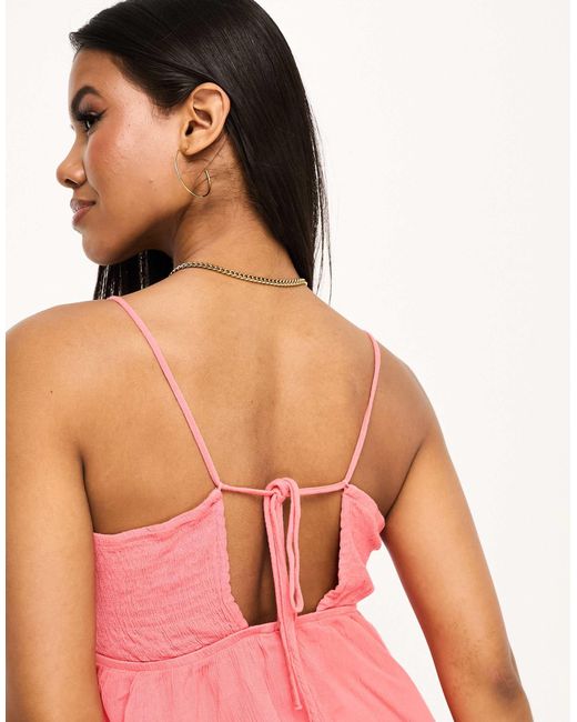 Vero Moda Pink Shirred Cami Top Co-ord