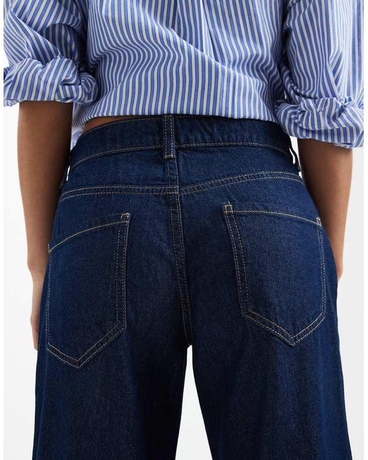 Vero Moda Blue Kirsa Mid Rise Straight Leg Jeans