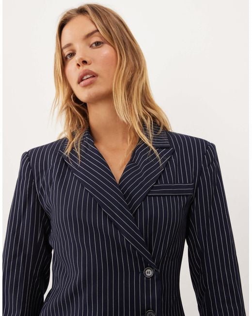 Ghospell Blue Sienna Single Breasted Blazer