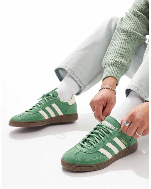 Handball spezial - baskets avec semelle en caoutchouc - vert et blanc Adidas Originals en coloris Green
