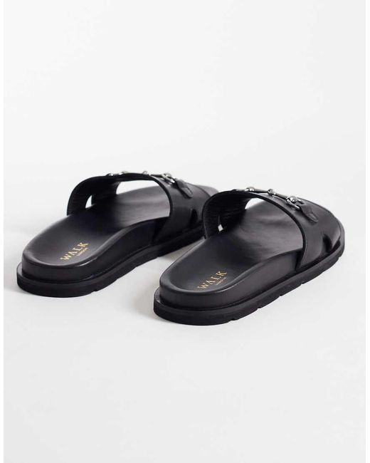 Walk London Black Donna Slider