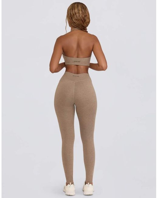 BO+TEE Brown Bo+tee Ruched Mid Rise leggings