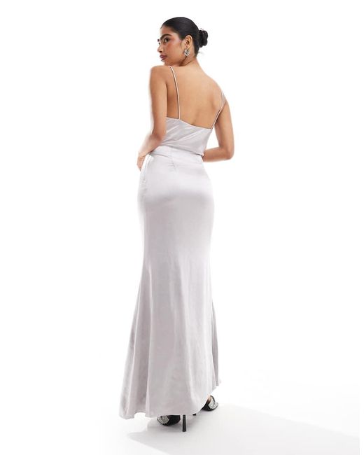 True Decadence White Cowl Neck Slip Dress