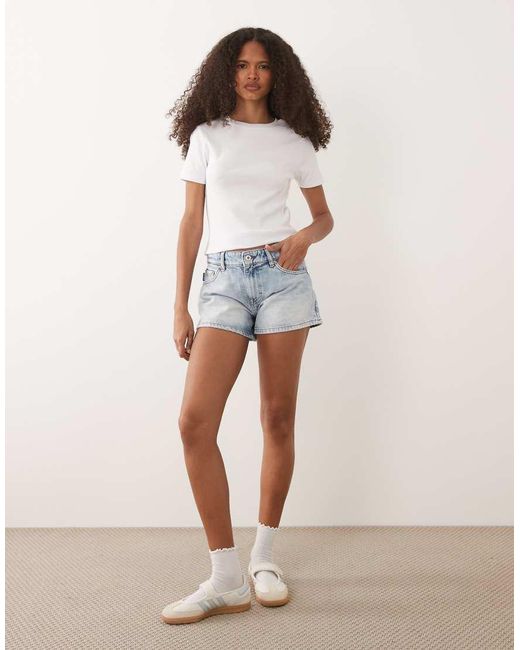 JJ Rebel White Ribbed Short Sleeved T-shirt