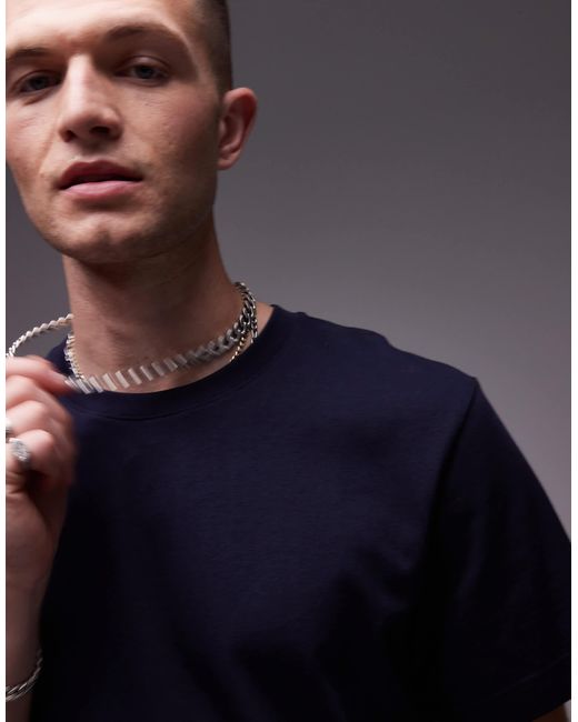 T-shirt en jersey épais - marine ARKET pour homme en coloris Blue