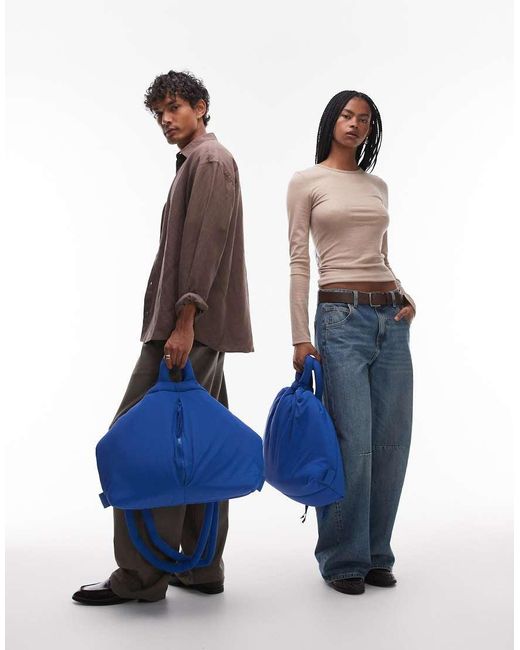 ölend Blue Ona Large Soft Nylon Multiwear Crossbody Bag