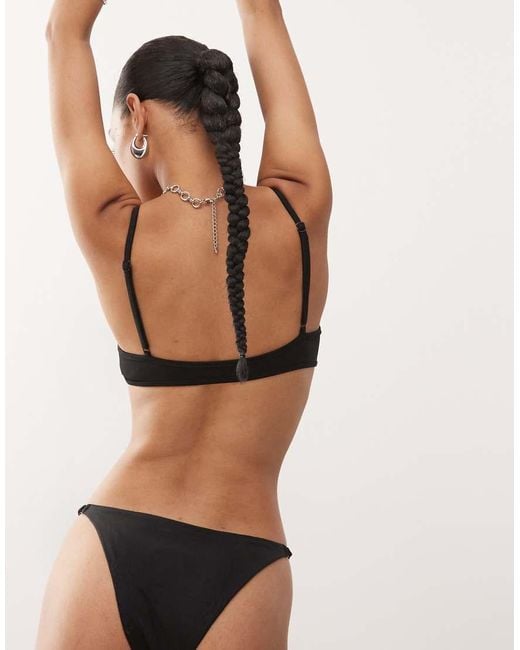 Weekday Black Side Detail Bikini Bottom