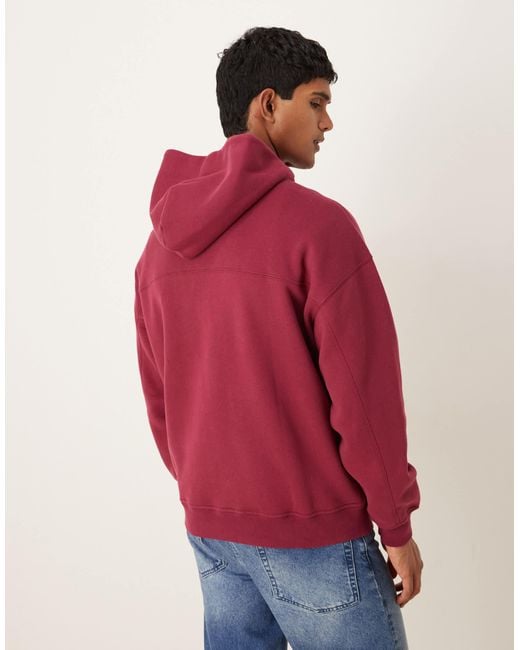 Abercrombie & Fitch – essential – kapuzenpullover in Red für Herren
