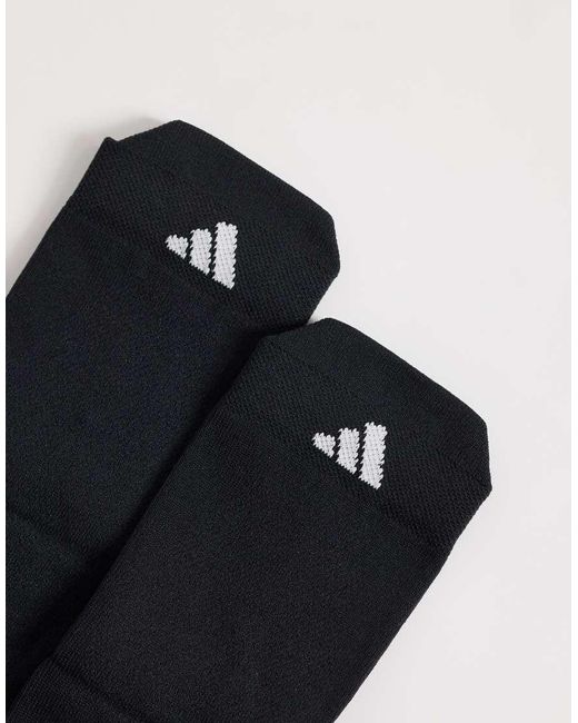 Adidas Originals Black Adidas Running Quarter Socks for men