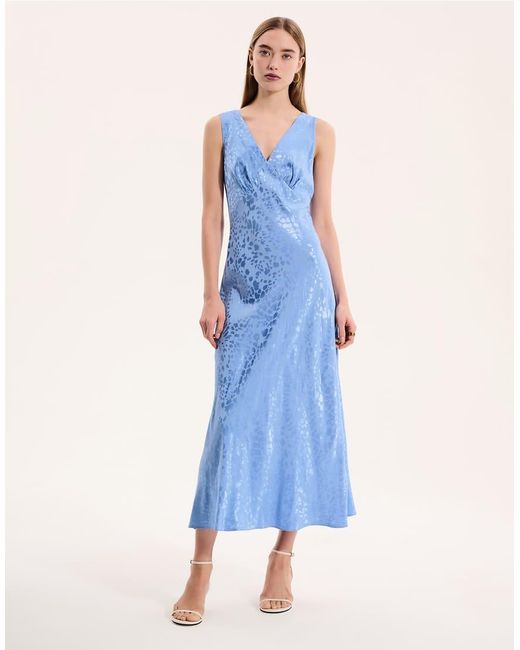 OMNES Blue Iris All Over Print Maxi Dress