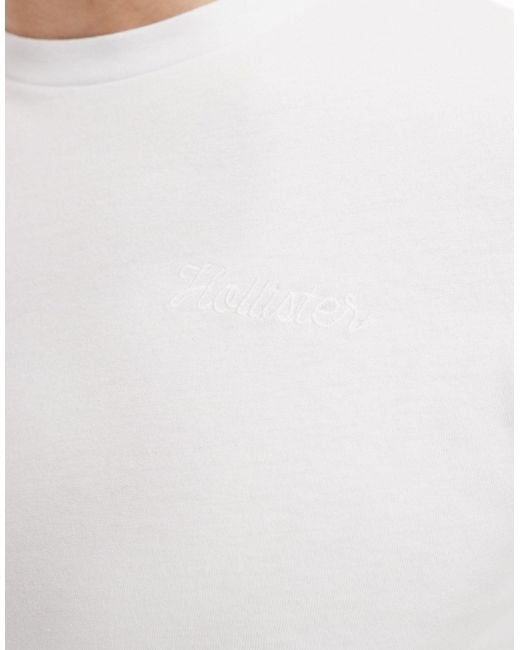 Hollister – 5er-pack t-shirts mit rundhalsausschnitt und logo-schriftzug in Pink für Herren