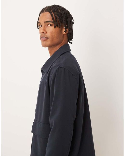 Brave Soul Blue Patch Pocket Harrington Jacket for men