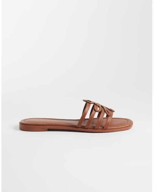 Tommy Hilfiger Brown Script Mule Sandals